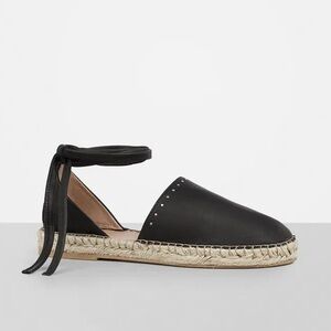 AllSaints Leather Espadrille Flats